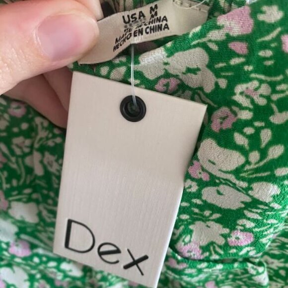 NWT Dex Green & Pink Floral Midi Sundress - Picture 5 of 6